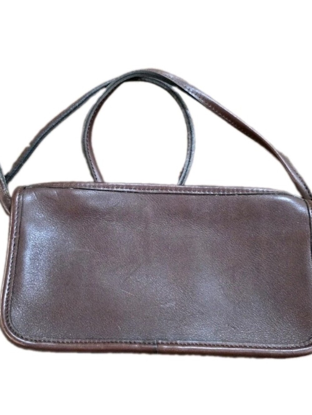 VTG COACH 9655 Small Zippered Brown Leather Crossbody